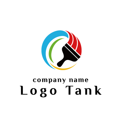 3色の円を描いたイラストのロゴ ロゴタンク 企業 店舗ロゴ シンボルマーク格安作成販売