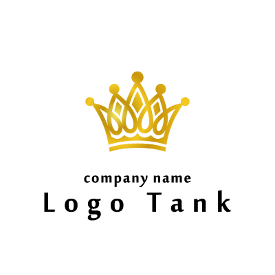 豪華な王冠のロゴ ロゴタンク 企業 店舗ロゴ シンボルマーク格安作成販売