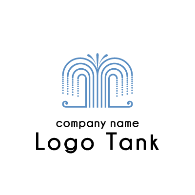 噴水のロゴ ロゴタンク 企業 店舗ロゴ シンボルマーク格安作成販売