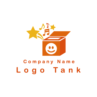 びっくり箱のロゴ ロゴタンク 企業 店舗ロゴ シンボルマーク格安作成販売