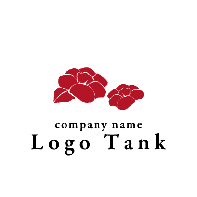 赤い花のロゴ ロゴタンク 企業 店舗ロゴ シンボルマーク格安作成販売