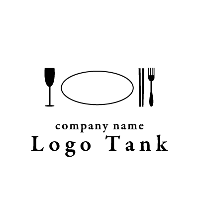 食事のイラストのロゴ