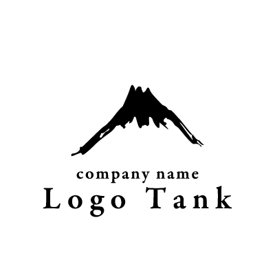 シンプルな山のイラストのロゴ