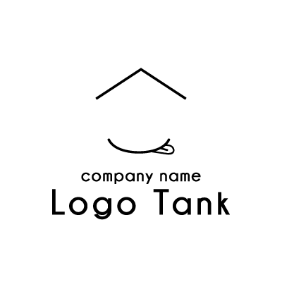 山型のイラストと舌を出したロゴ ロゴタンク 企業 店舗ロゴ シンボルマーク格安作成販売