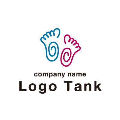 足の裏モチーフのロゴ ロゴタンク 企業 店舗ロゴ シンボルマーク格安作成販売