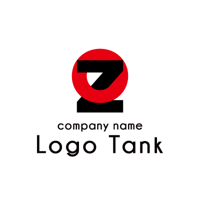 赤のｏと黒のｚを組み合わせたロゴ ロゴタンク 企業 店舗ロゴ シンボルマーク格安作成販売