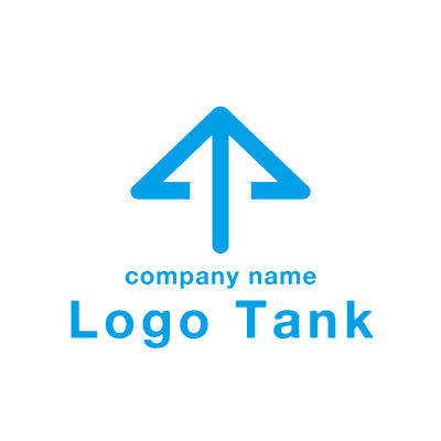 真上に向いた矢印のロゴ ロゴタンク 企業 店舗ロゴ シンボルマーク格安作成販売