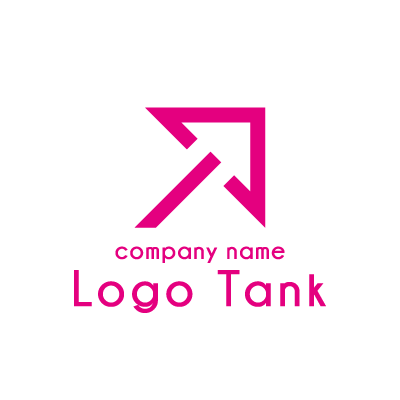 右肩上がりの矢印のロゴ ロゴタンク 企業 店舗ロゴ シンボルマーク格安作成販売
