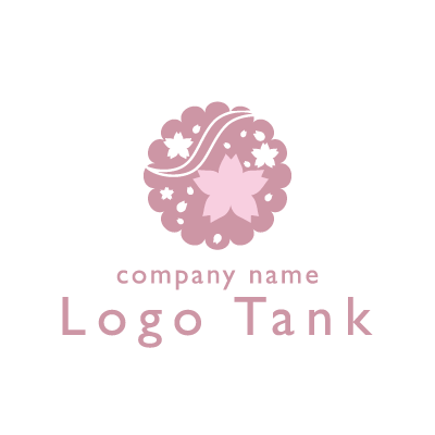 モコモコのモダンな桜のロゴ ロゴタンク 企業 店舗ロゴ シンボルマーク格安作成販売
