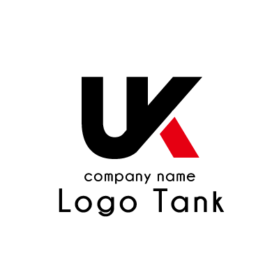 UとKが一体化しているロゴ ブラック / レッド / 黒 / 赤 / 英語 / アルファベット / U / u / K / k / イニシャル / 頭文字 / 建設 / 工業 / 製造 / IT / 金融 / シンプル / モダン / クール / スタイリッシュ / ロゴマーク / ロゴ / ロゴ制作 / 作成 /,ロゴタンク,ロゴ,ロゴマーク,作成,制作