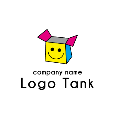 スマイルボックスロゴ ロゴタンク 企業 店舗ロゴ シンボルマーク格安作成販売