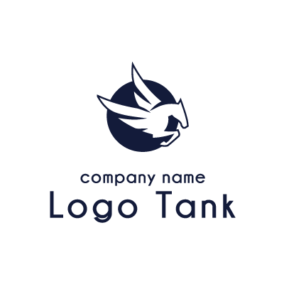 ペガサスのロゴ IT / flame / エネルギー / コンサルタント / クリエイティブ / 青い / ロゴマーク / ロゴ / 作成 / 制作 /,ロゴタンク,ロゴ,ロゴマーク,作成,制作