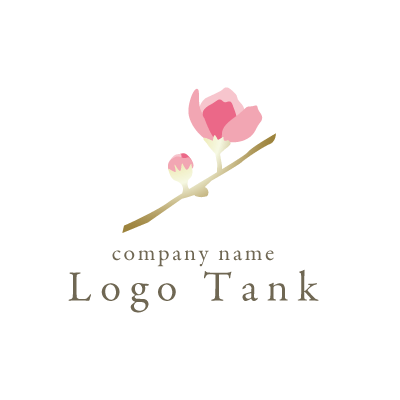 桃の花 ロゴデザインの無料リクエスト ロゴタンク