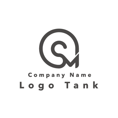 Sとmの円形ロゴ ロゴタンク 企業 店舗ロゴ シンボルマーク格安作成販売