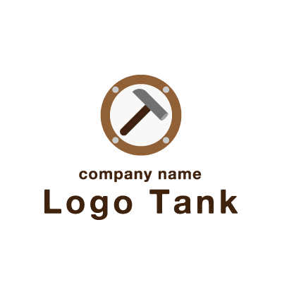 Tモチーフのトンカチのロゴ ロゴタンク 企業 店舗ロゴ シンボルマーク格安作成販売