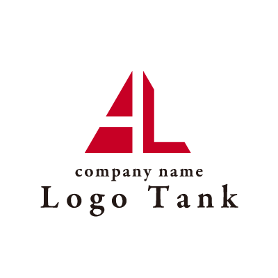 AとLの三角形ロゴ 赤 / レッド / 黒 / ブラック / アルファベット / A / L / 三角形 / クール / スタイリッシュ / ロゴマーク / ロゴ / ロゴ制作 / 作成 /,ロゴタンク,ロゴ,ロゴマーク,作成,制作