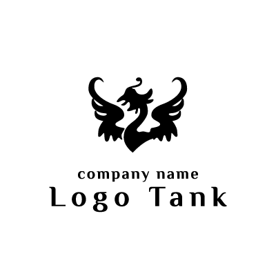 ドラゴンのようなシルエットのロゴ ロゴタンク 企業 店舗ロゴ シンボルマーク格安作成販売