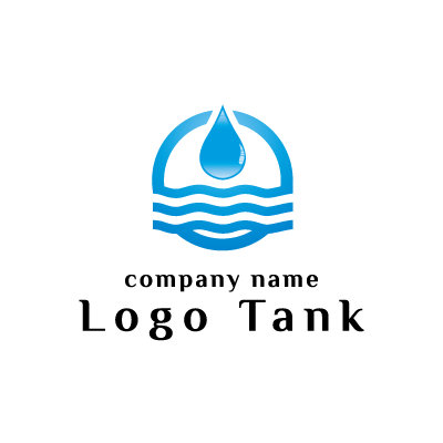 雫と水面のロゴ