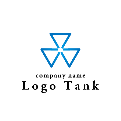 逆三角形が3つ並んでいるロゴ ロゴタンク 企業 店舗ロゴ シンボルマーク格安作成販売