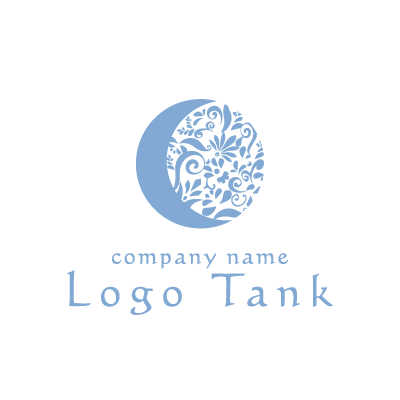 可愛い模様の月のロゴ ロゴタンク 企業 店舗ロゴ シンボルマーク格安作成販売