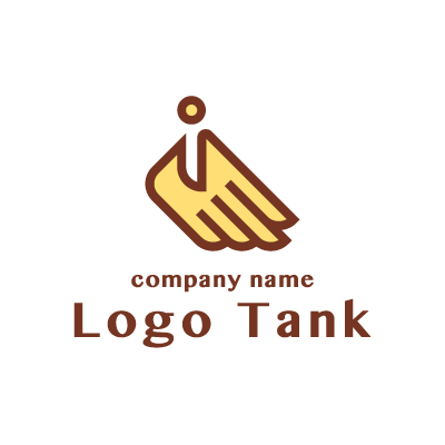 マッサージをしている手と I を組み合わせたロゴマーク ロゴタンク 企業 店舗ロゴ シンボルマーク格安作成販売