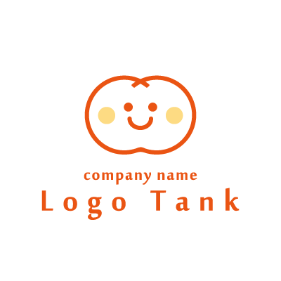 まん丸な輪郭の可愛いキャラクターロゴ ロゴタンク 企業 店舗ロゴ シンボルマーク格安作成販売