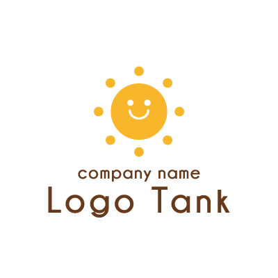 ニッコリと微笑む太陽のロゴマーク ロゴタンク 企業 店舗ロゴ シンボルマーク格安作成販売