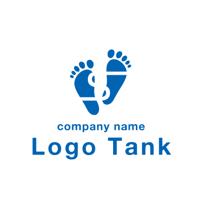 一歩一歩着実に をテーマに足跡がメインのロゴ ロゴタンク 企業 店舗ロゴ シンボルマーク格安作成販売