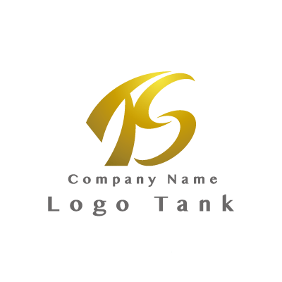 TとSのロゴ T / S / ゴールド / シンプル / ゴージャス / クリニック / 建築 / IT / ショップ / ロゴ作成 / ロゴマーク / ロゴ / 制作 /,ロゴタンク,ロゴ,ロゴマーク,作成,制作