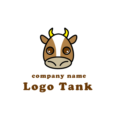 キュートな牛のロゴ
