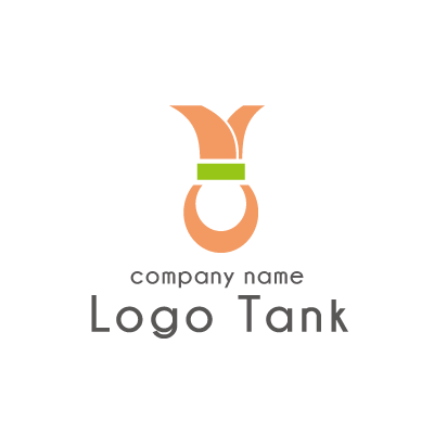 緑とオレンジのロゴ ロゴタンク 企業 店舗ロゴ シンボルマーク格安作成販売
