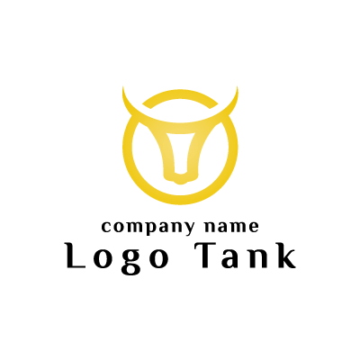 牛をモチーフにしたロゴ ロゴタンク 企業 店舗ロゴ シンボルマーク格安作成販売