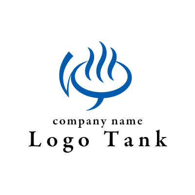 温泉のロゴ 温泉 / スパ / 青 / ブルー / シンプル / ロゴ / ロゴデザイン / ロゴ制作 /,ロゴタンク,ロゴ,ロゴマーク,作成,制作