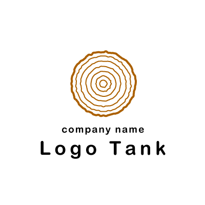 年輪をイメージしたロゴ ロゴタンク 企業 店舗ロゴ シンボルマーク格安作成販売