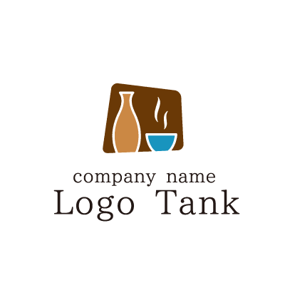 徳利とぐい飲みのロゴ ロゴタンク 企業 店舗ロゴ シンボルマーク格安作成販売