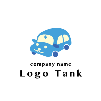 犬と車を組み合わせ 立体的に表現したロゴ ロゴタンク 企業 店舗ロゴ シンボルマーク格安作成販売