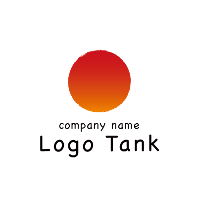 グラデーションが美しい日の丸のロゴ ロゴタンク 企業 店舗ロゴ シンボルマーク格安作成販売