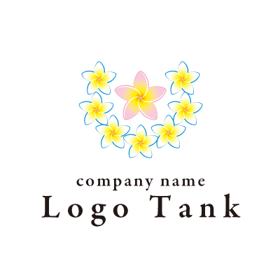 プルメリアのお花 ロゴデザインの無料リクエスト ロゴタンク