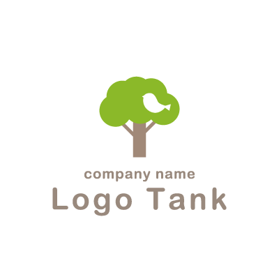 木と鳥のロゴ ロゴタンク 企業 店舗ロゴ シンボルマーク格安作成販売