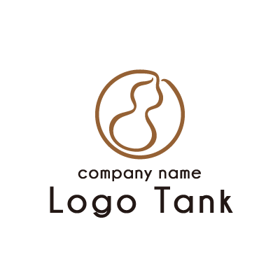 丸にひょうたんのロゴ ロゴタンク 企業 店舗ロゴ シンボルマーク格安作成販売