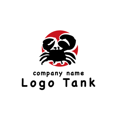 カニモチーフのロゴ ロゴタンク 企業 店舗ロゴ シンボルマーク格安作成販売