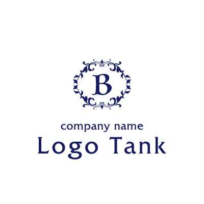 シンプルな蔦フレームでBを囲んだロゴ