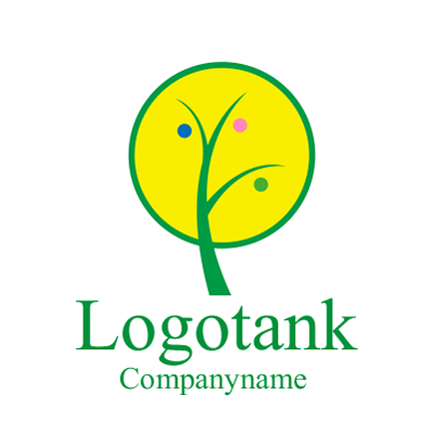 木をイラスト化したロゴマーク ロゴタンク 企業 店舗ロゴ シンボルマーク格安作成販売