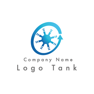 滑車をイメージしたロゴ 青 / シンプル / クール / 建築 / 製造 / IT / ロゴ作成 / ロゴマーク / ロゴ / 制作 /,ロゴタンク,ロゴ,ロゴマーク,作成,制作