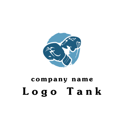 ボクシンググローブのロゴ ロゴタンク 企業 店舗ロゴ シンボルマーク格安作成販売