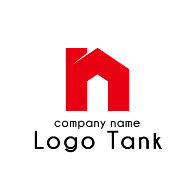 アルファベット「n」と家のロゴ 未設定,ロゴタンク,ロゴ,ロゴマーク,作成,制作