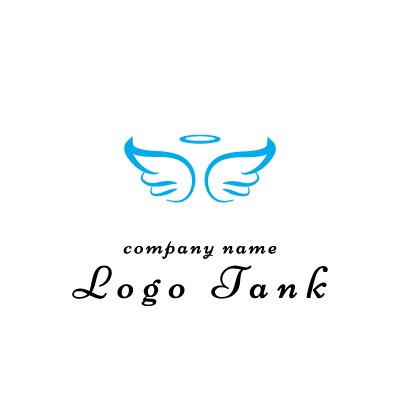 リングと翼のロゴ ロゴタンク 企業 店舗ロゴ シンボルマーク格安作成販売