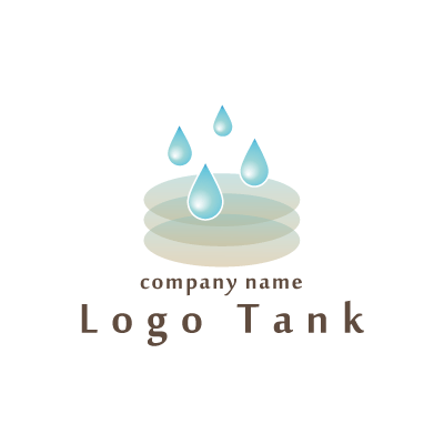 水と大地の自然モチーフロゴ ロゴタンク 企業 店舗ロゴ シンボルマーク格安作成販売