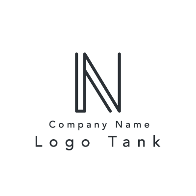 シンプルでモダンなNのロゴ 単色 / N / シンプル / モダン / 建築 / ネット / IT / ショップ / ロゴ作成 / ロゴマーク / ロゴ / 制作 /,ロゴタンク,ロゴ,ロゴマーク,作成,制作
