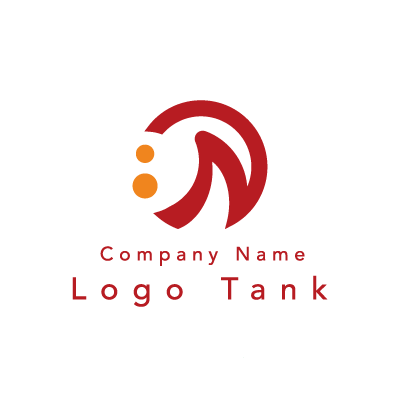 アルファベットのNのロゴ 赤 / N / シンプル / ポップ / IT / ネット / 教育 / ロゴ作成 / ロゴマーク / ロゴ / 制作 /,ロゴタンク,ロゴ,ロゴマーク,作成,制作